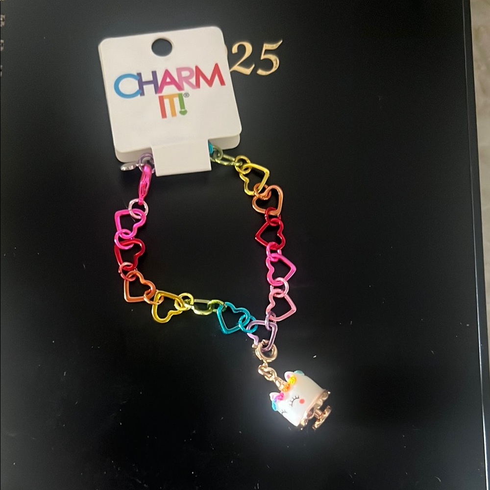Charm It! Rainbow Heart Bracelet